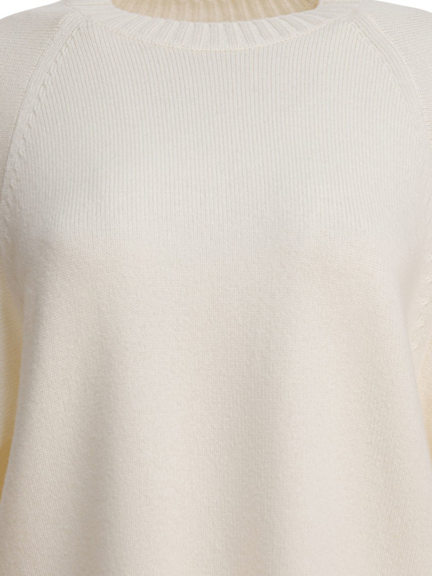 Max Mara Wool And Cashmere Over Sweater In Neutral