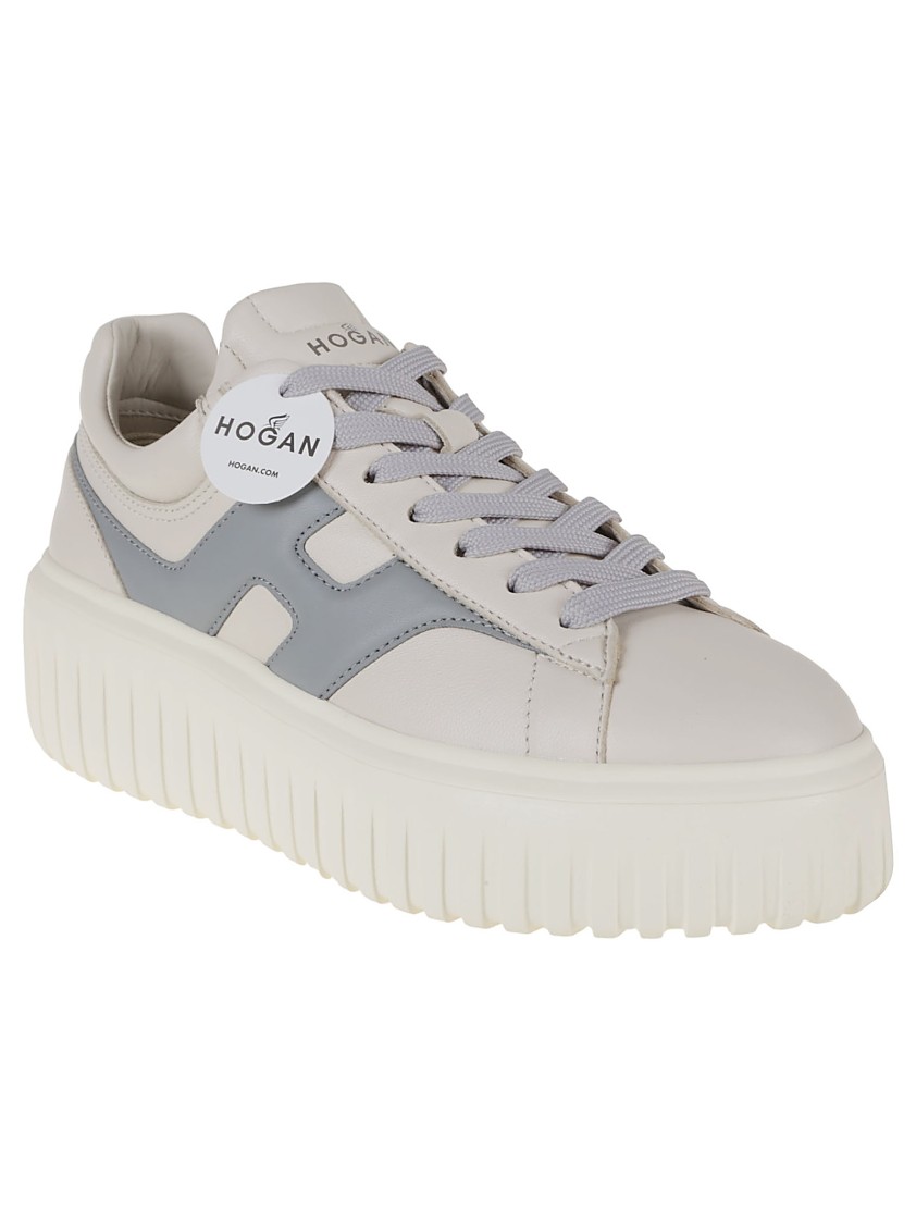 Shop Hogan H-stripes H Spezzata Sneakers In White