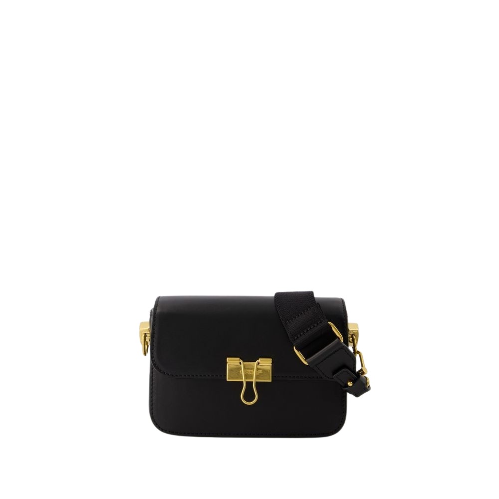 Off-White Hobo Plain Binder Bag - Leather - Black