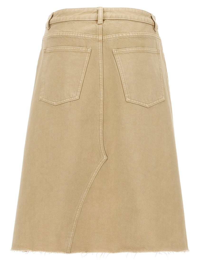 Tory Burch Beige Deconstructed Midi Skirt In Brown