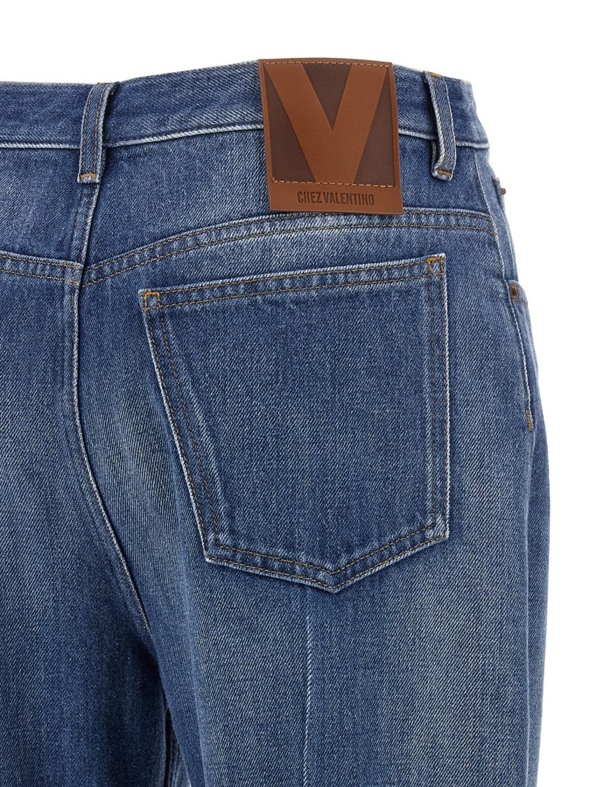 Valentino Garavani Flared Leg Denim Jeans In Blue