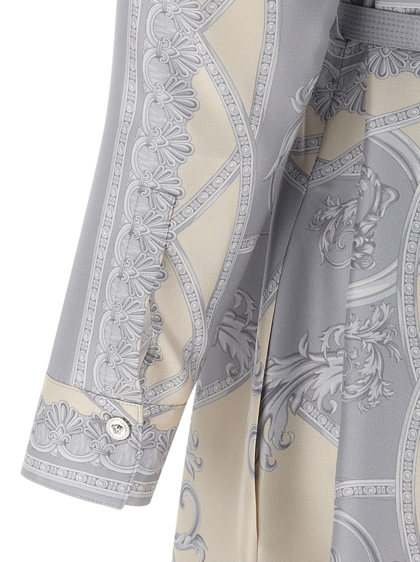 Versace Barocco Foulard Coupe Des Dieux Dress In Multicolor