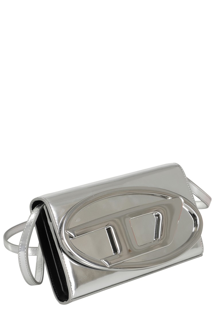 Diesel 1dr Wallet Strap Bag In Silver