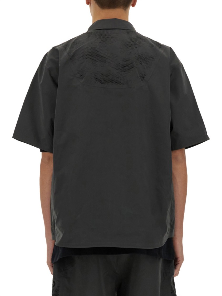 Shop Alpha Industries Laser Cut Short Sleeve Shirt In Black