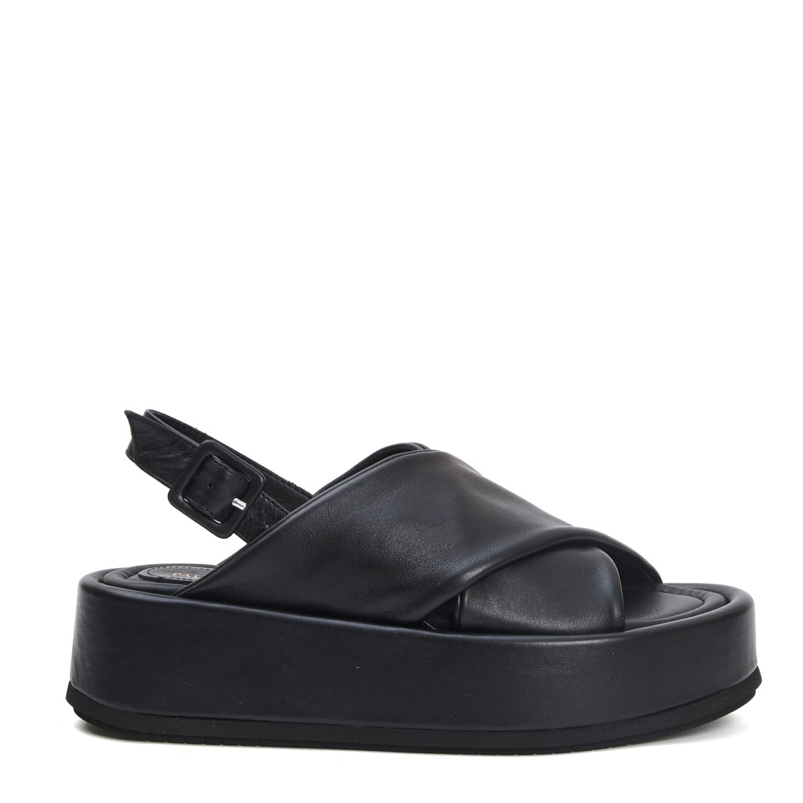 Paloma Barceló Leather Platform Sandals In Black