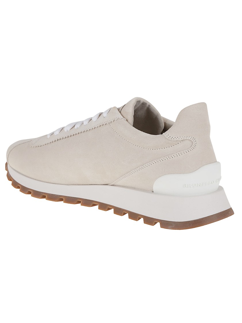 Brunello Cucinelli Velvety Suede Runners With Monili Detail