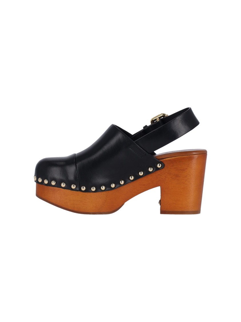 CHLOÉ CHLOÉ "JEANNETTE" WEDGE SANDALS – BLACK