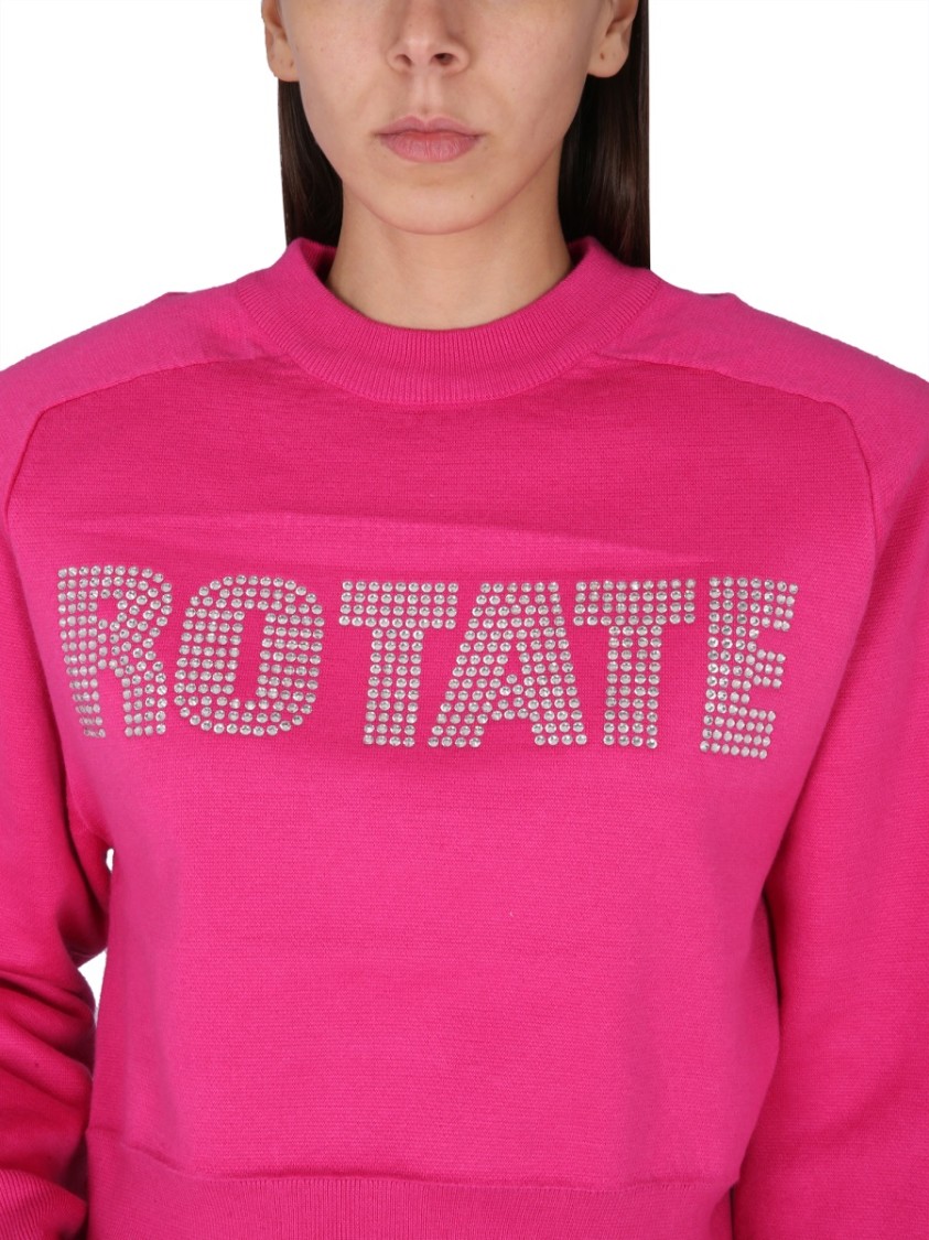 ROTATE BIRGER CHRISTENSEN ROTATE VIBRANT CROPPED SWEATSHIRT