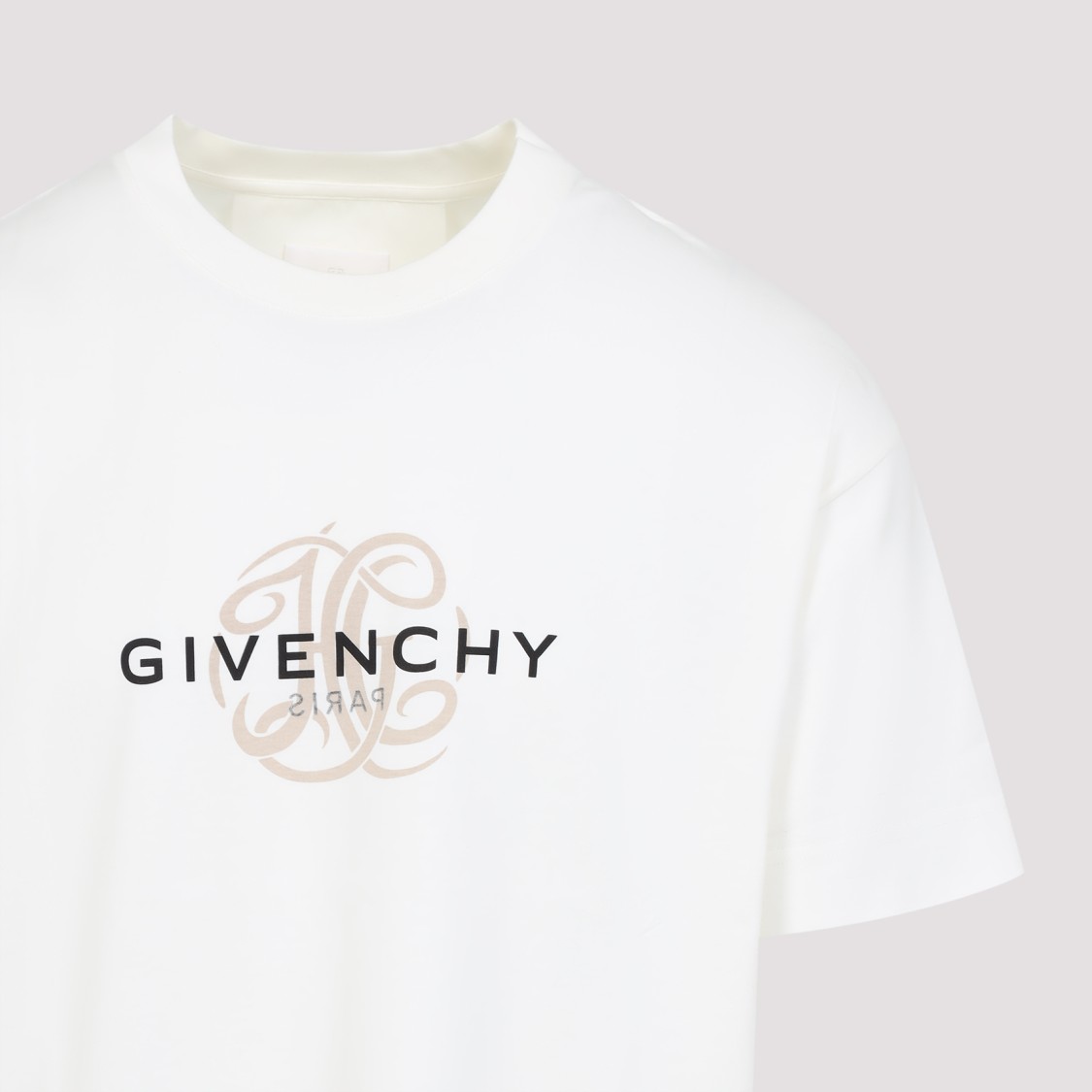 Shop Givenchy White Cotton T-shirt With Logo Graphic