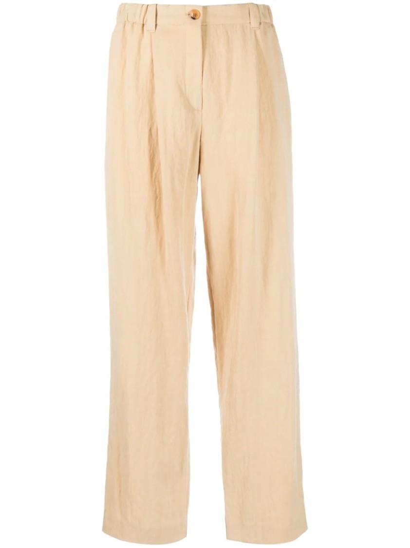 Kenzo Trousers High-waisted Elastic Waistband In Neutral