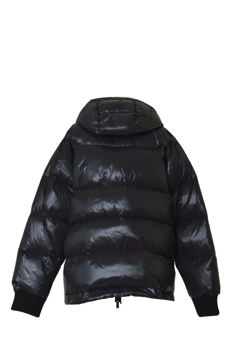 Dsquared2 Crest Down Jacket In Black Nylon In Black