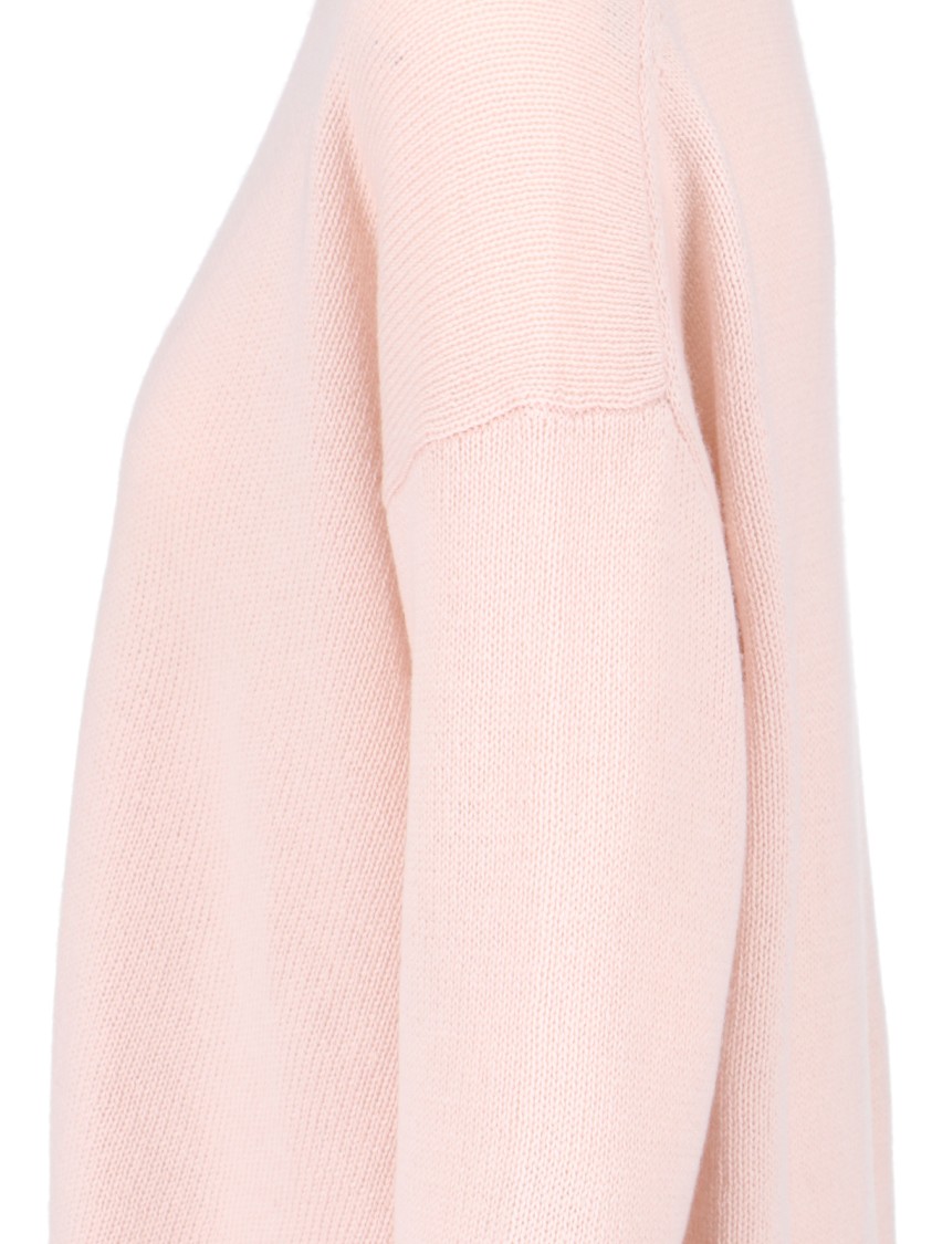 Shop Jil Sander Cashmere Sweater In Pink Knitted Crew Neck