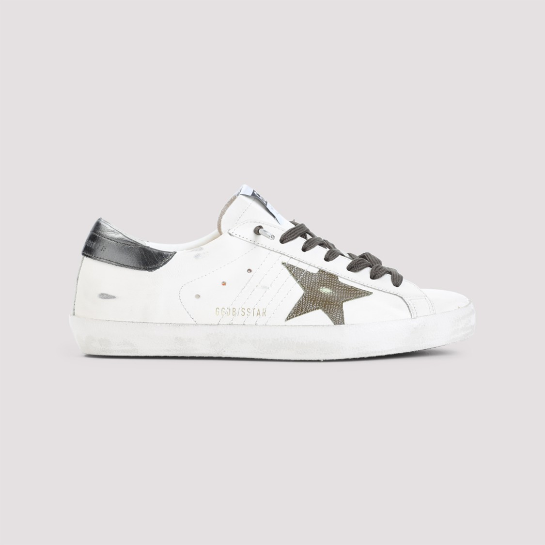 Golden Goose Men White Leather Super-star Sneakers In White