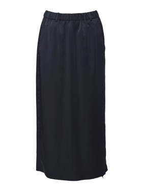 Aspesi Midnight Blue Cady Crepe Long Dress Maxi | THE LIST