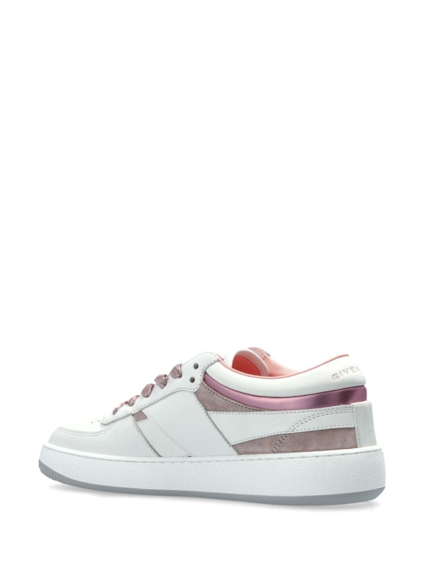 Givenchy Mixed Leather Sneakers In White