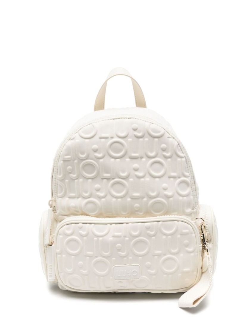 Liu Jo White Bucket Bag With Textured Exterior