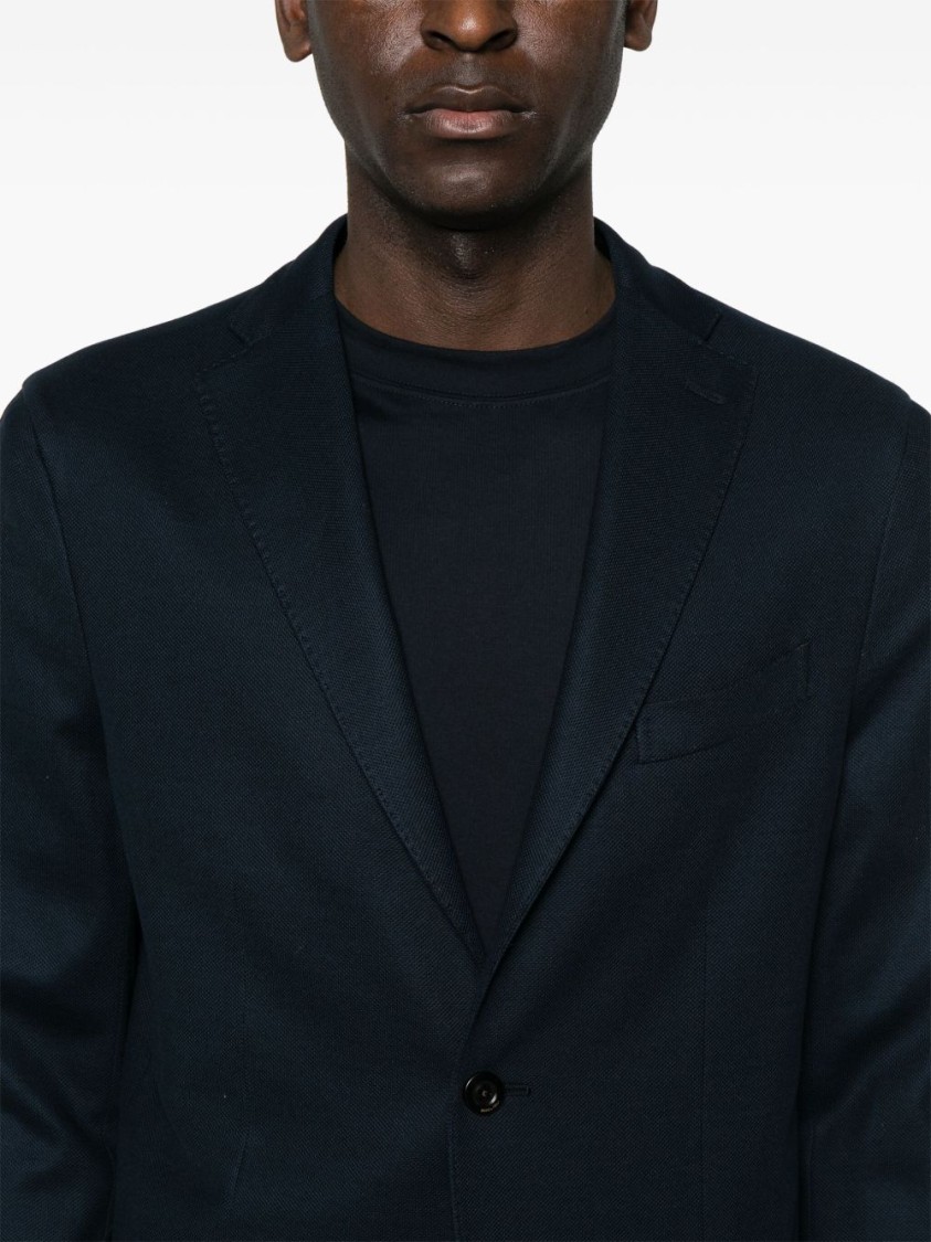 Boglioli Navy Blue Cotton Jacket In Blue