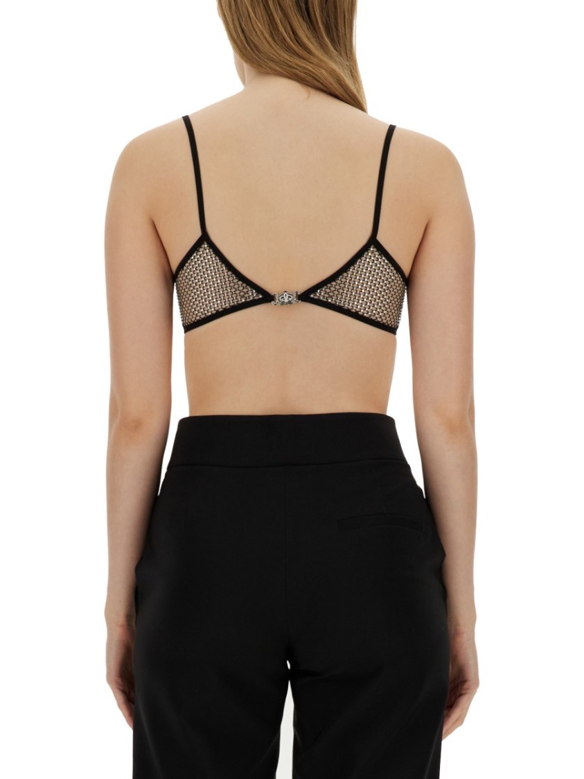 Shop Genny Slim-fit Black Mesh Top