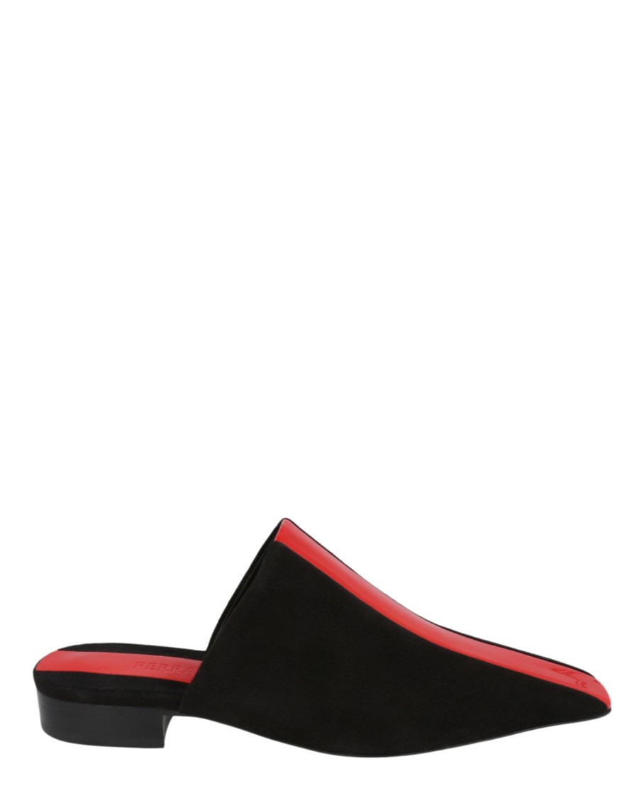 Ferragamo Selestina Suede & Leather Mules