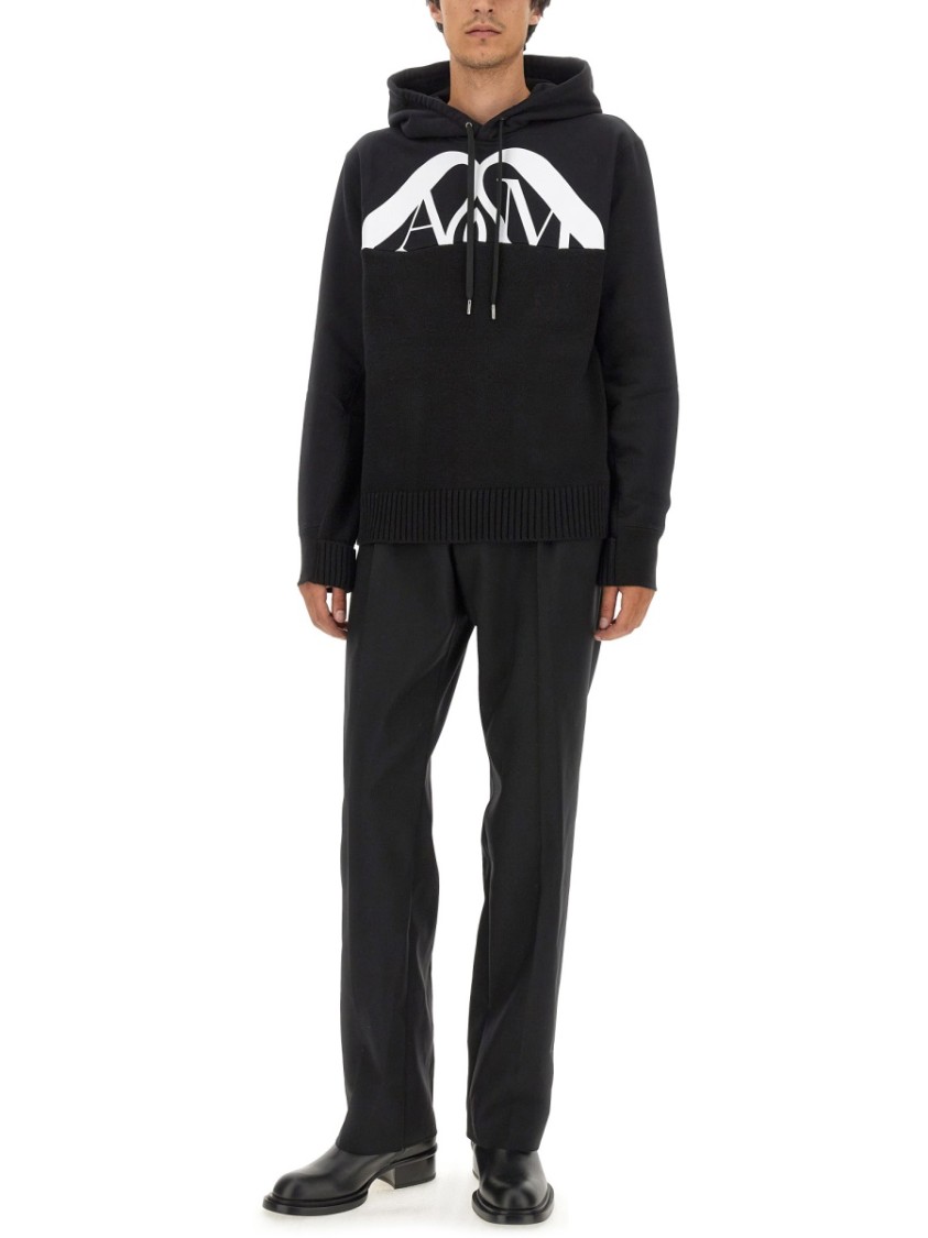 Shop Alexander Mcqueen Sweatshirt With Logo In Black