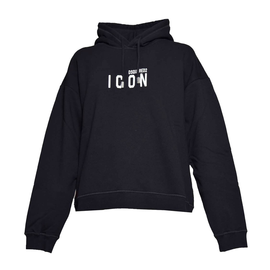 パーカー・フーディ Dsquared2 Black Cotton Hoodie With Iconic Logo Dsquared2 Black Cotton Hoodie With Iconic Logo | THE LIST