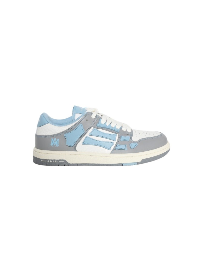 Amiri Varsity Skel Top Low Sneakers Ocean Sky In Blue