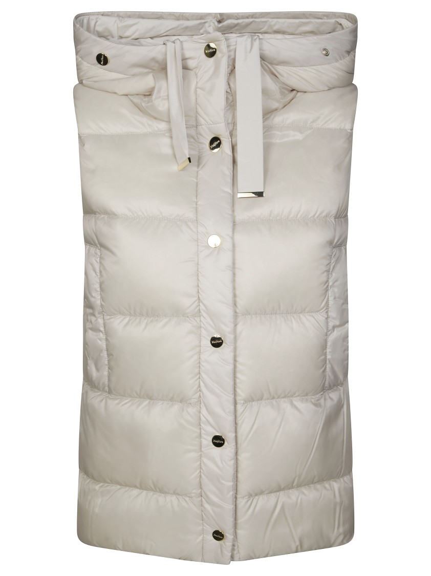 Max Mara The Cube Tecla Padded Sleeveless Ves In Neutral