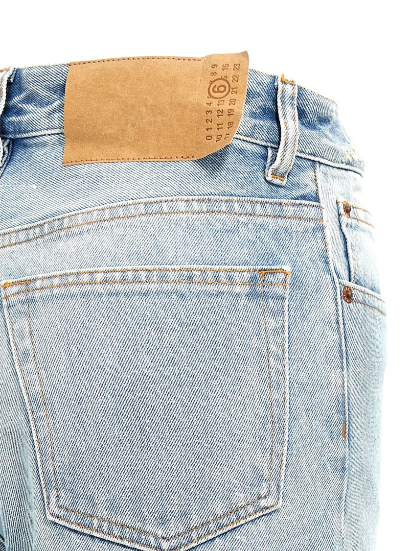 Mm6 Maison Margiela Mm6 By Maison Margiela Contrast Insert Jeans In Blue