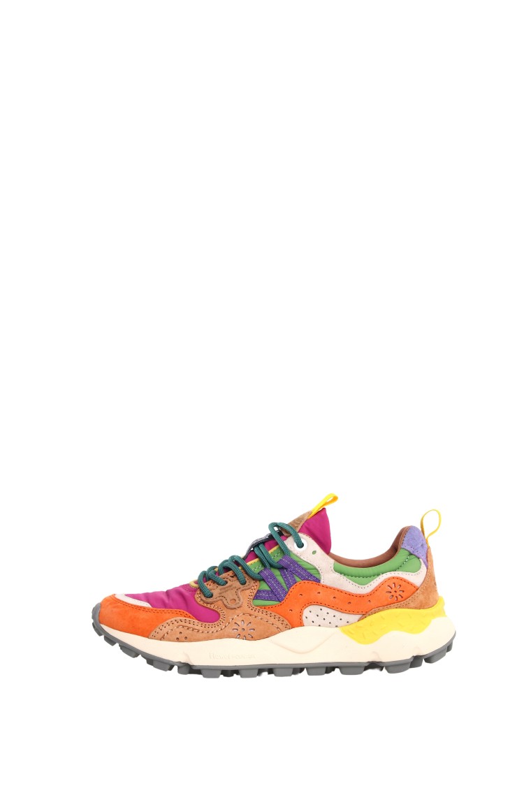 Flower Mountain Sporty Multicolored Suede Sneakers With Antibacterial Insole
