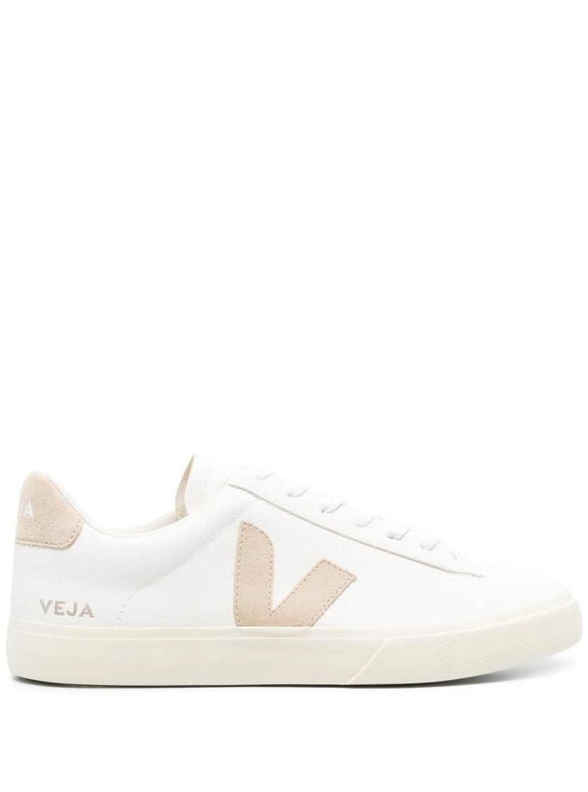 Veja Campo Low-top Sneakers With Suede Accents In White