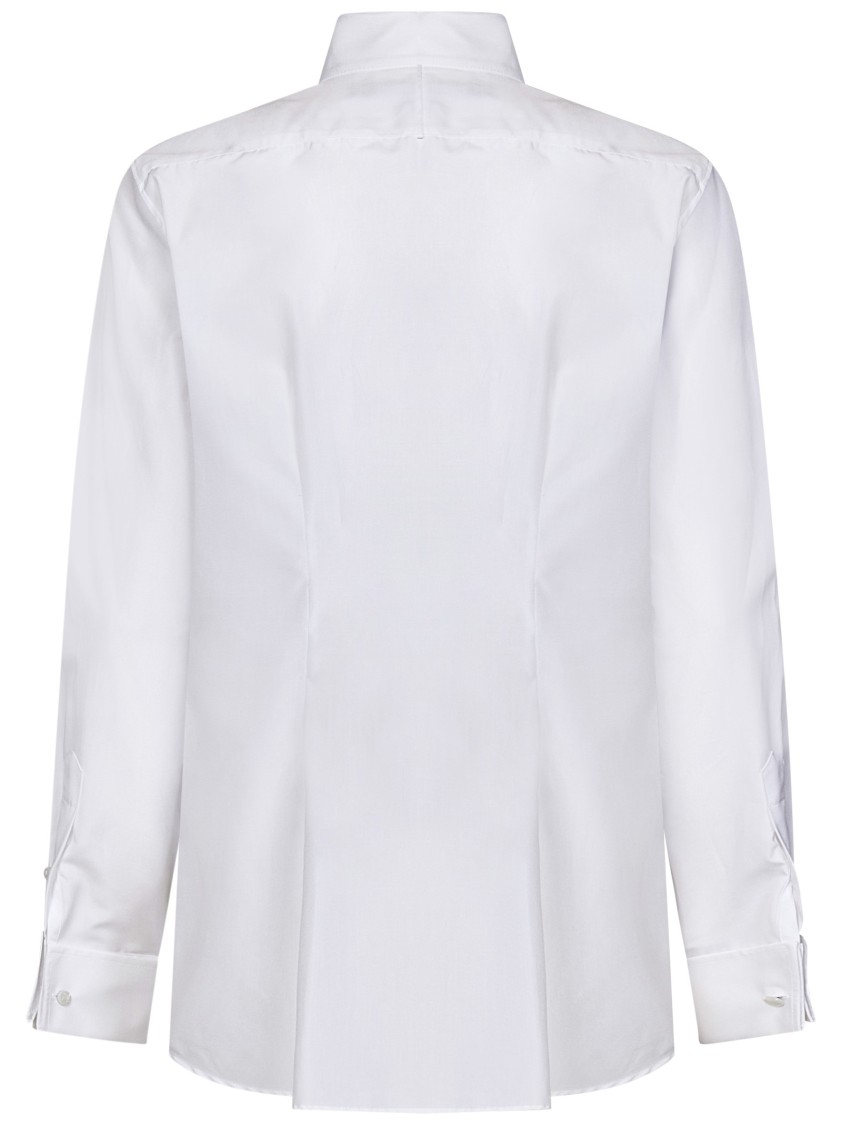 Shop Polo Ralph Lauren White Tuxedo Shirt With Tone-on-tone Piquet Plastron