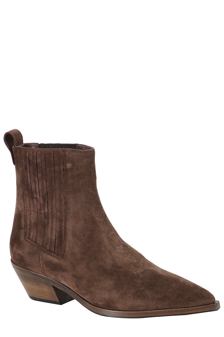 Roberto Festa Aurea Ankle Boots With Suede Upper In Black