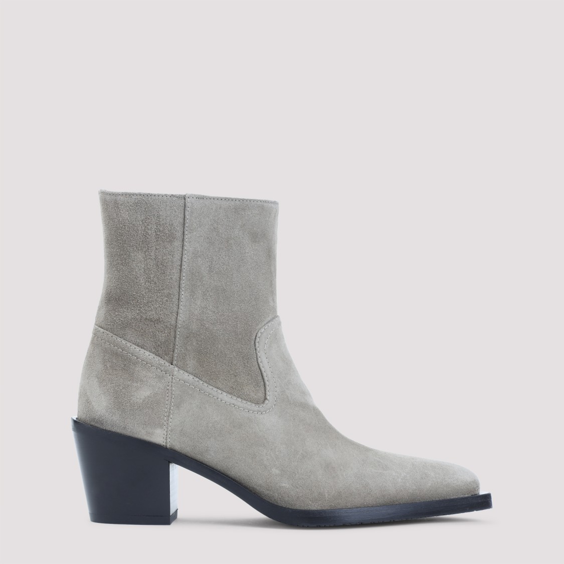 Stuart Weitzman Suede Ankle Boots With Pointed Toe In Gray