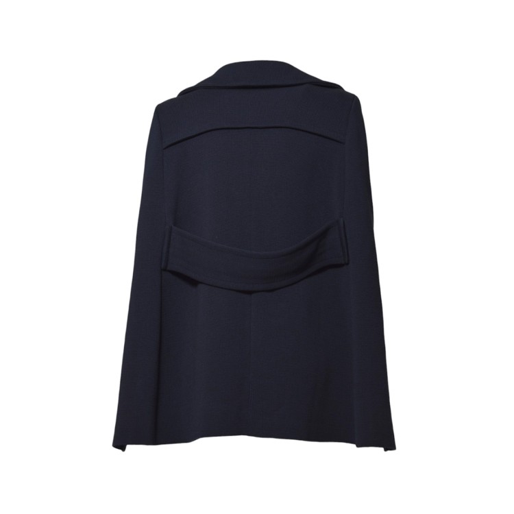ポンチョ・ケープ Charlott Blue Cotton Knit Short Cape Charlott Blue Cotton Knit Short Cape | ShopSimon