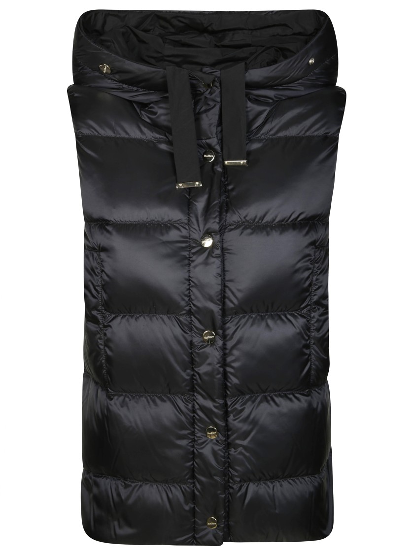 Max Mara The Cube Tecla Padded Sleeveless Ves In Black