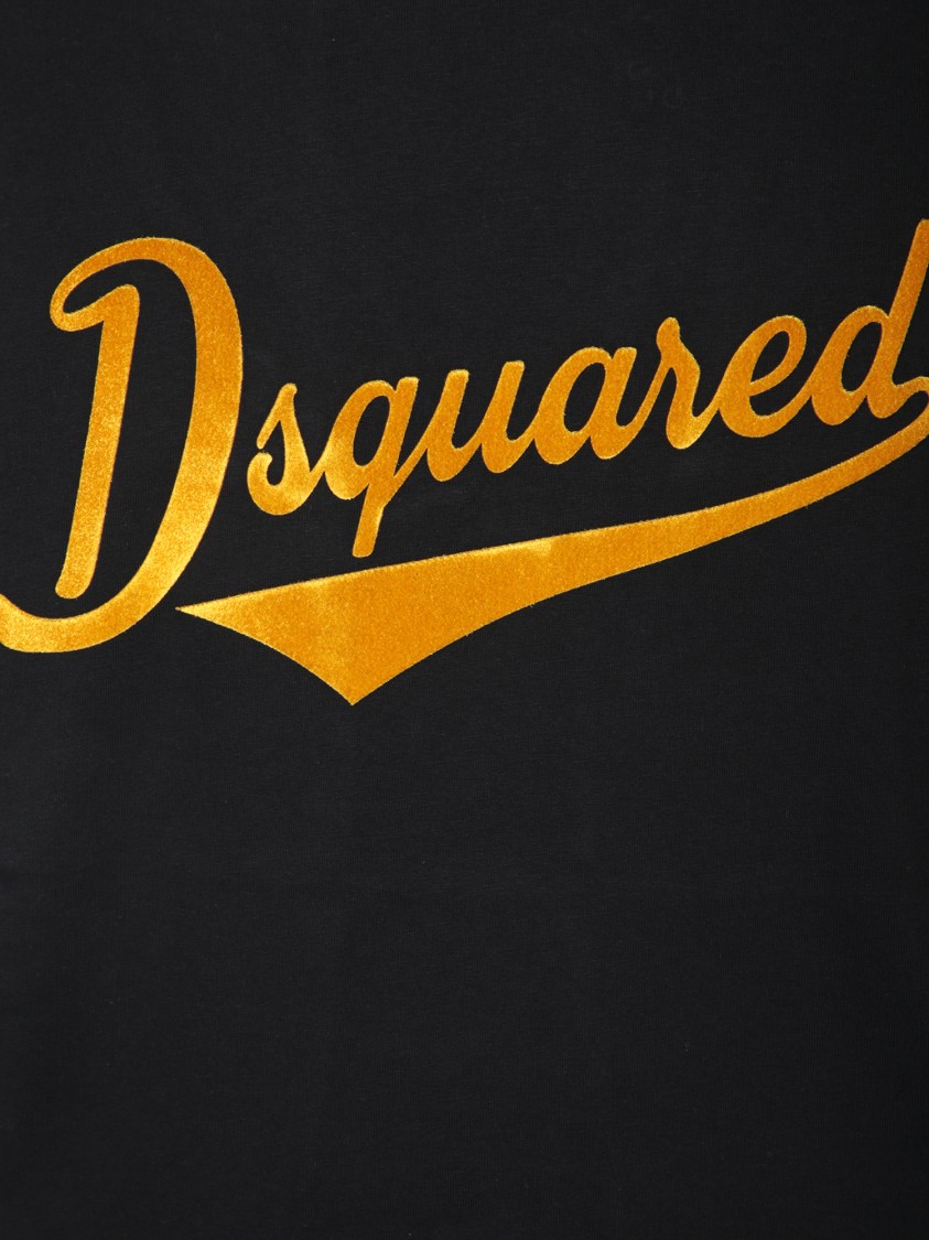 Dsquared2 Black T-shirt With Logo Print On The Front