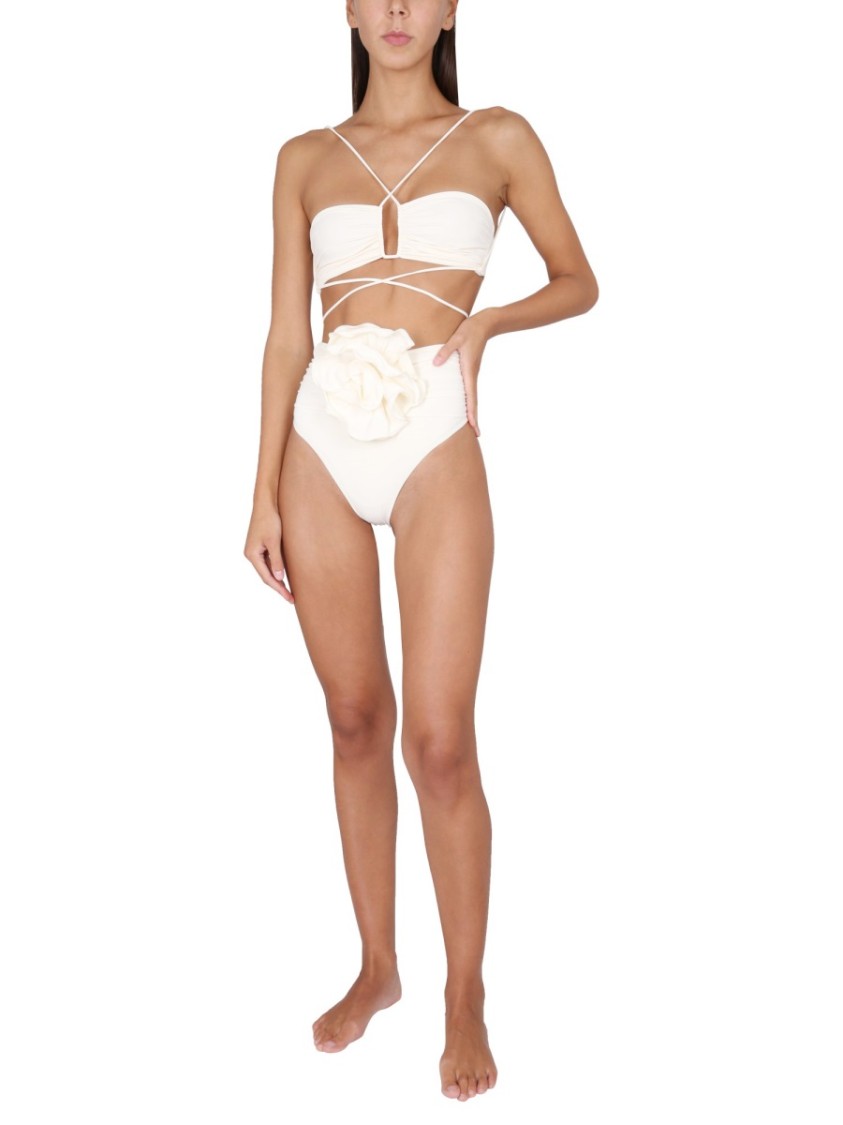 Magda Butrym Top Bikini A Fascia In Brown