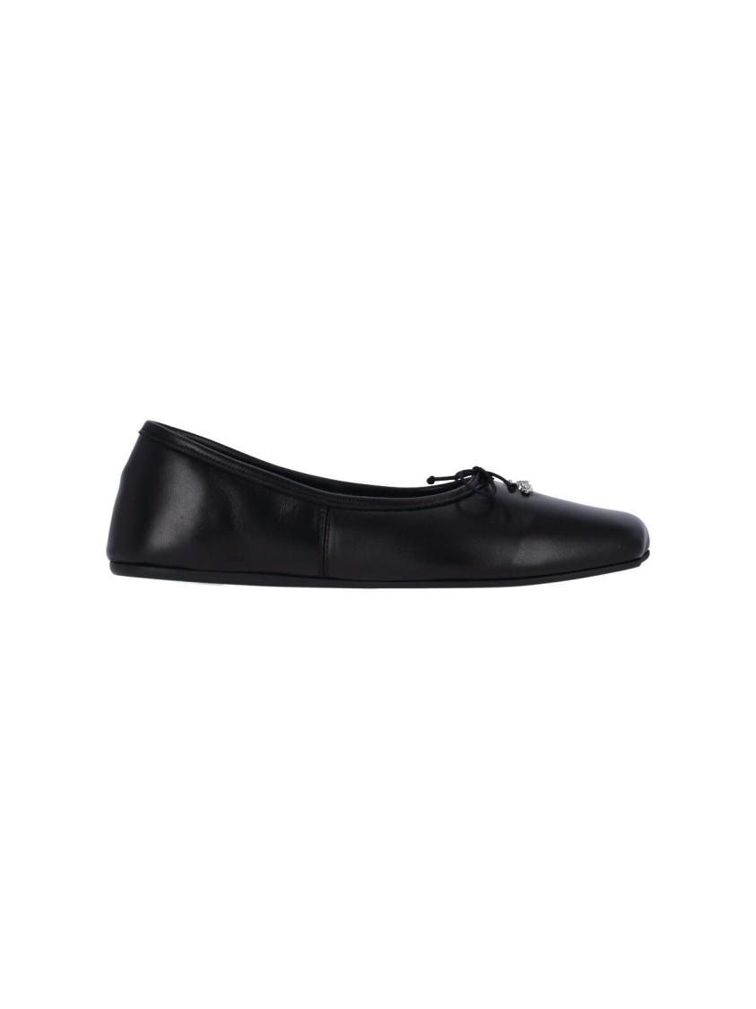Vivienne Westwood Nappa Leather Flats With Rounded Toe In Black