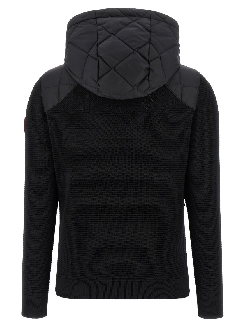 Canada Goose Hybridge Quilted Shell And Wool Jacket In Black