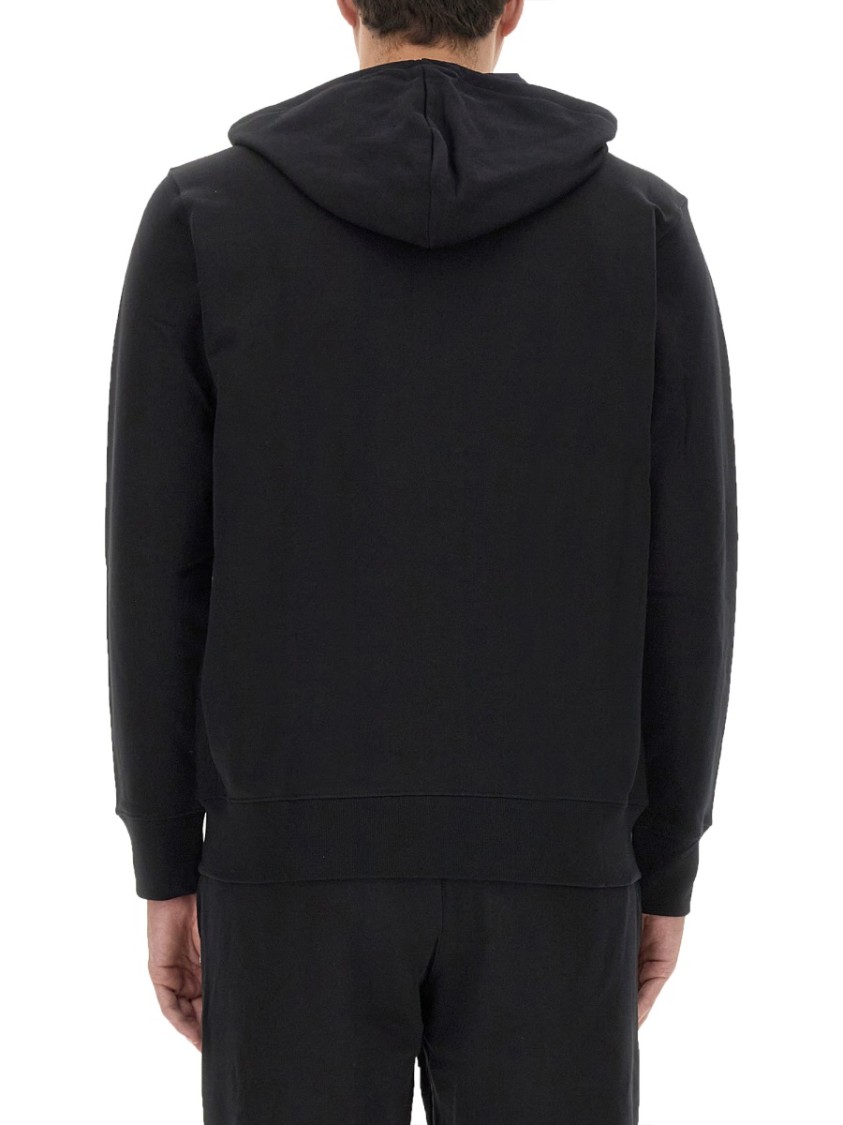 PS BY PAUL SMITH PS PAUL SMITH PLAYFUL ZEBRA PATCH BLACK HOODIE