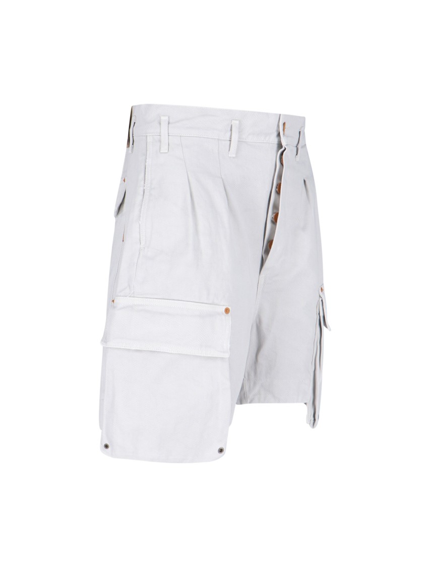 Cultura Grey Trousers With Cargo Pockets And Pleat Detail