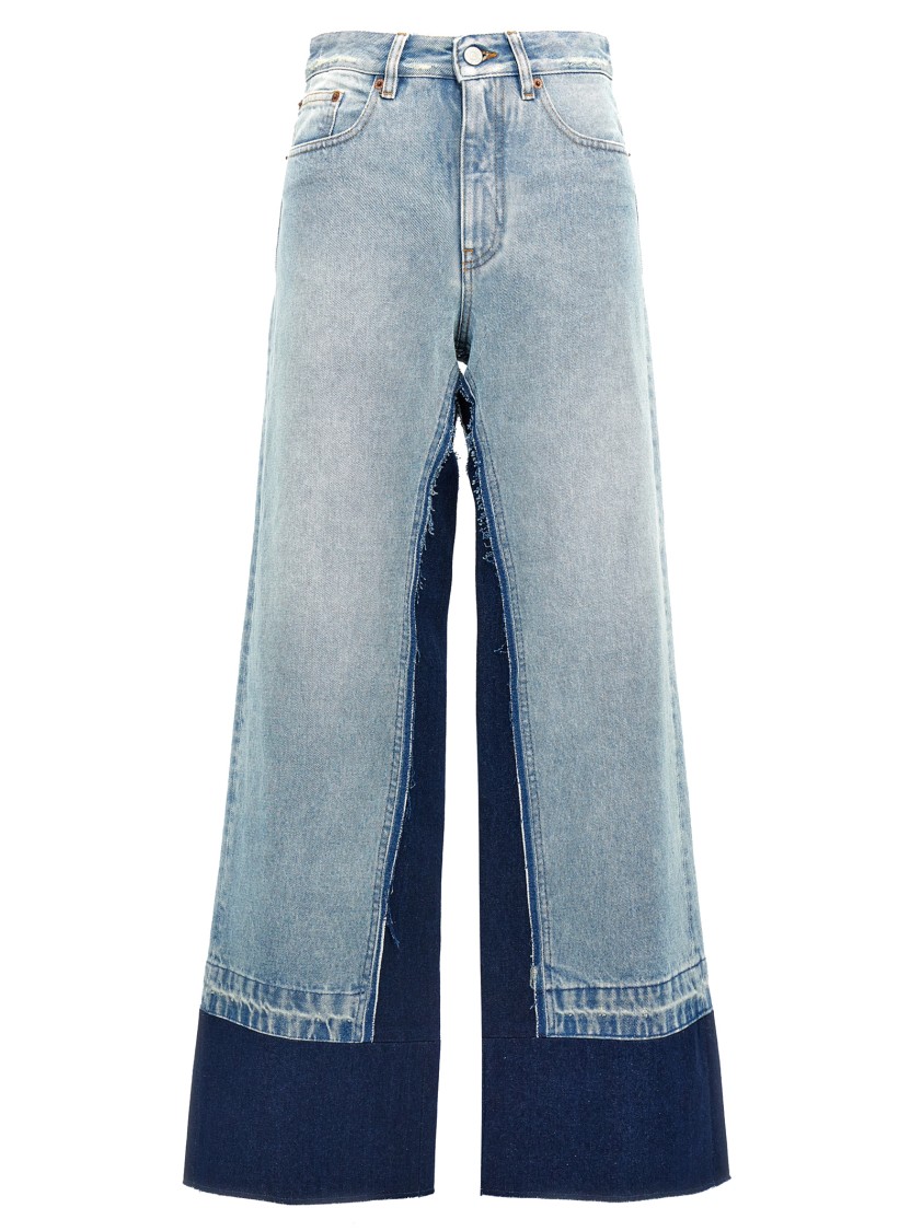 Mm6 Maison Margiela Mm6 By Maison Margiela Contrast Insert Jeans In Blue