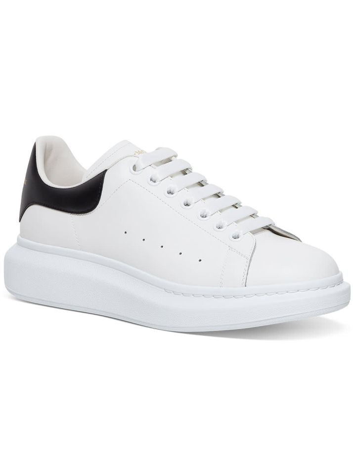 Alexander Mcqueen Oversized Leather Sneakers With Sole In White