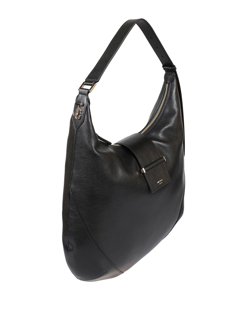 Jimmy Choo Rounded Shoulder Bag In Black