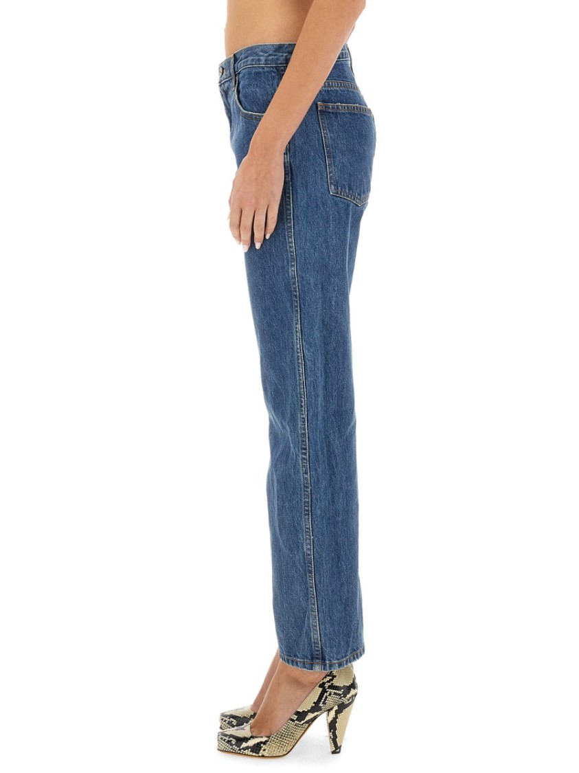 Khaite Corben Straight-leg Jeans In Blue