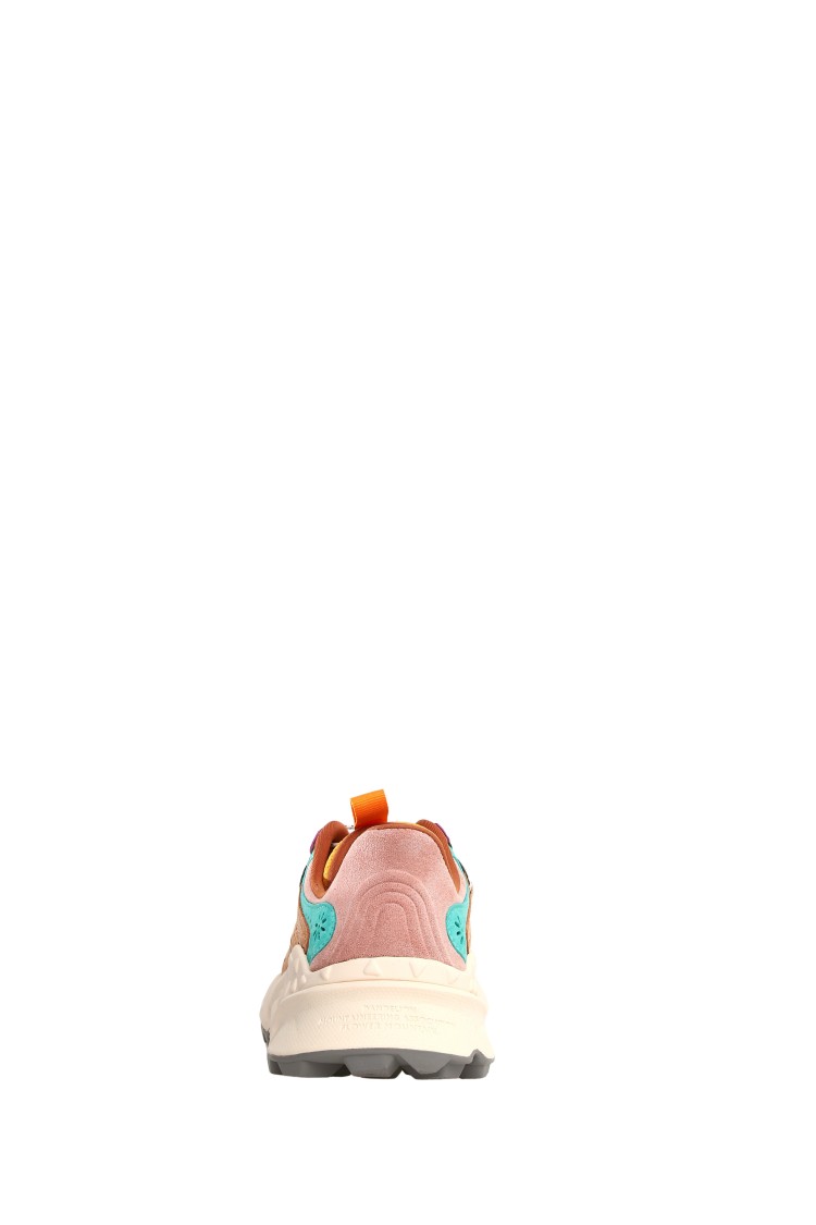 Flower Mountain Dynamic Technical Fabric Sneakers With Multicolored Accents