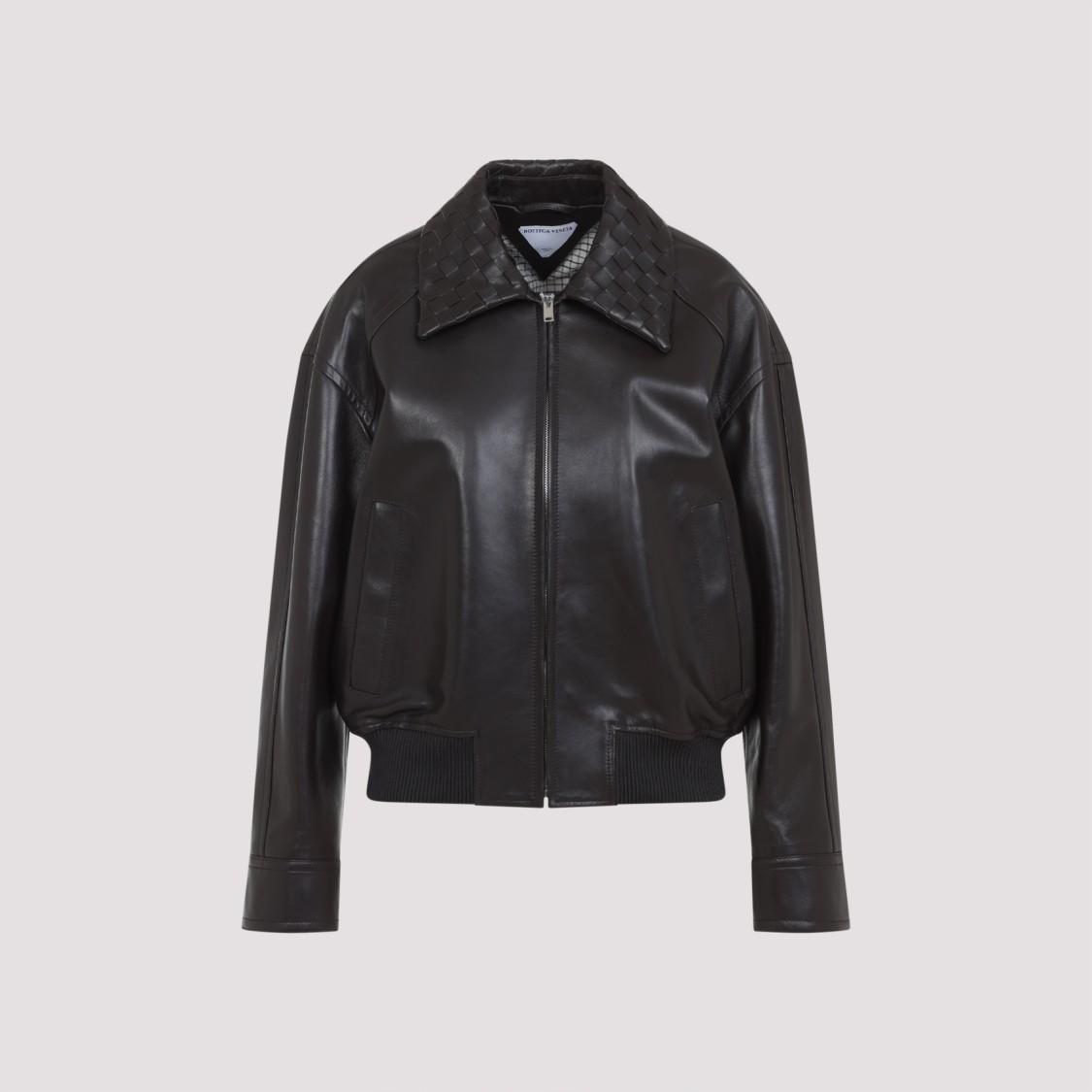 Bottega Veneta Black Leather Jacket in Black | THE LIST