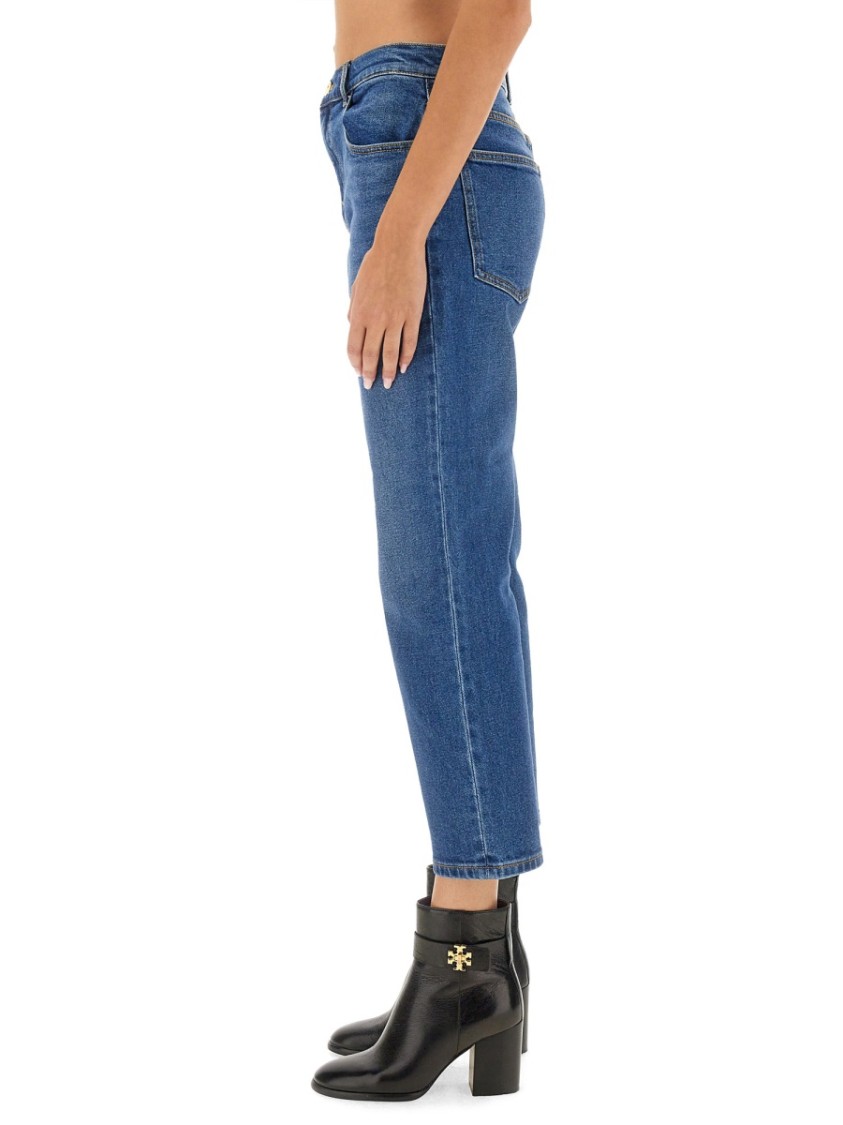 Shop Tory Burch Flare Fit Jeans In Blue