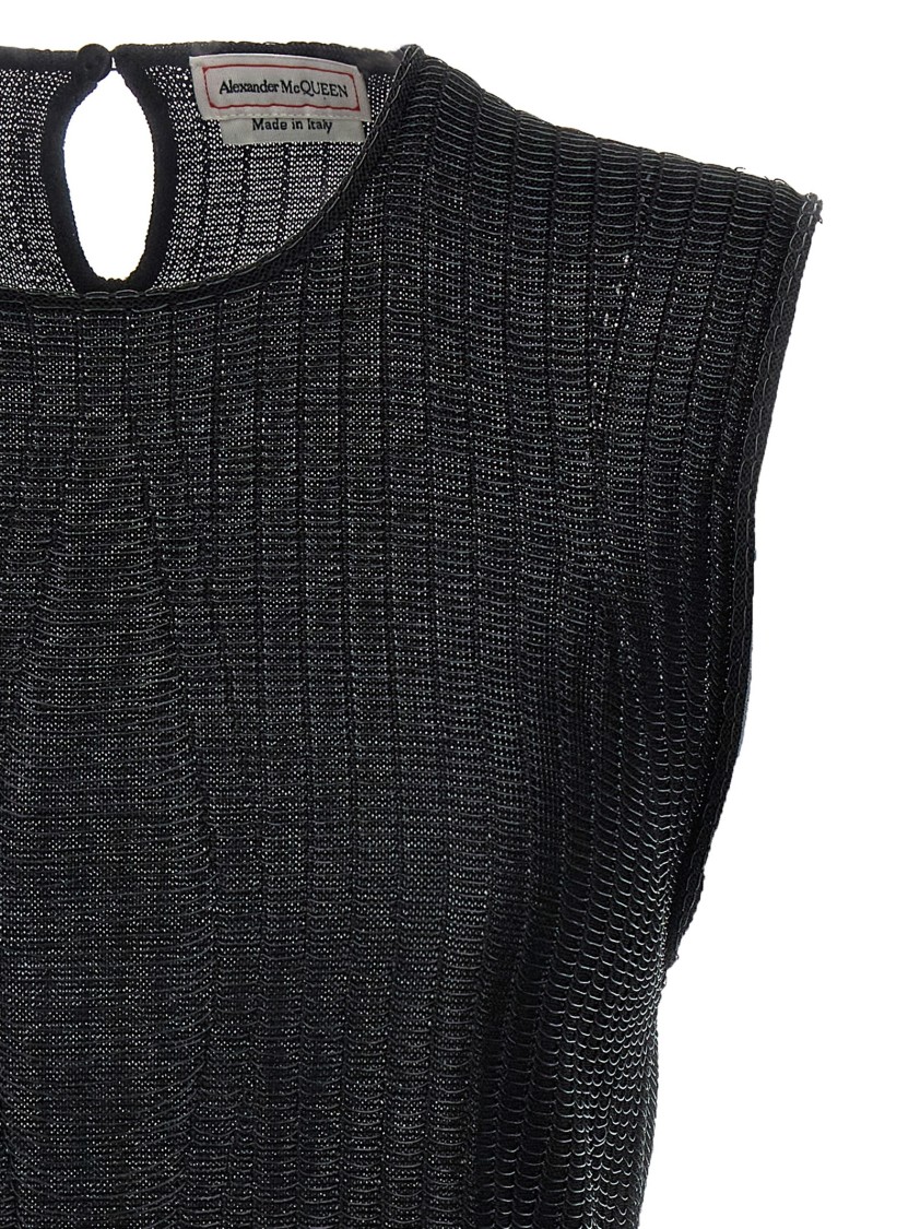 Alexander Mcqueen Mcqueen Women Armor Top In Black