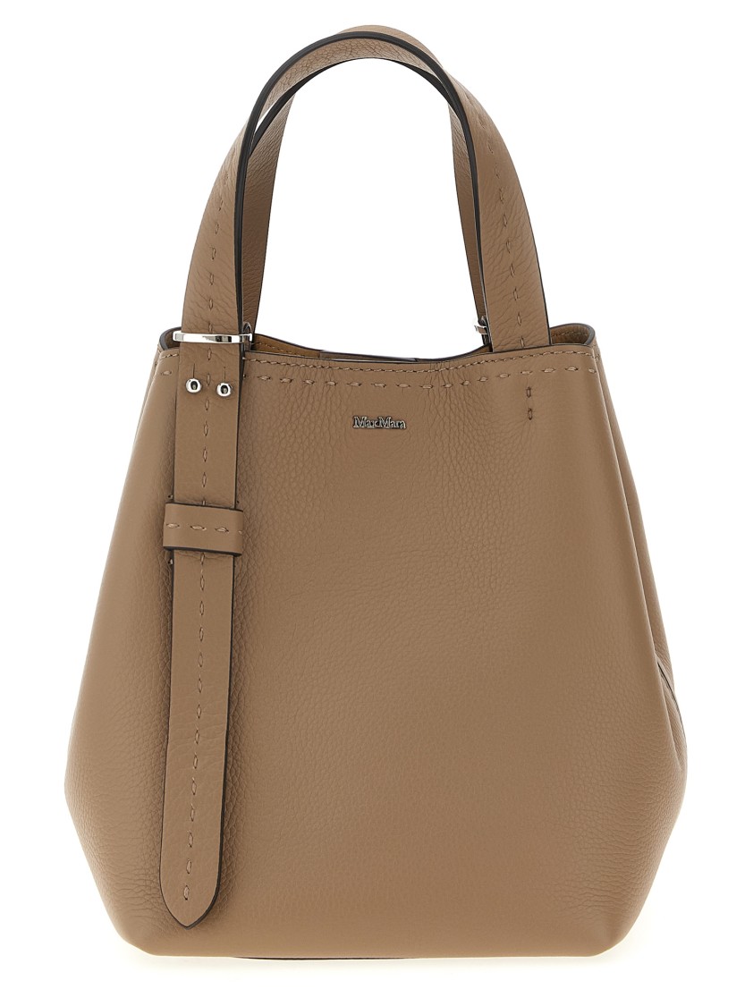 Max Mara Grey Archetipo Extra Small Handbag In Brown
